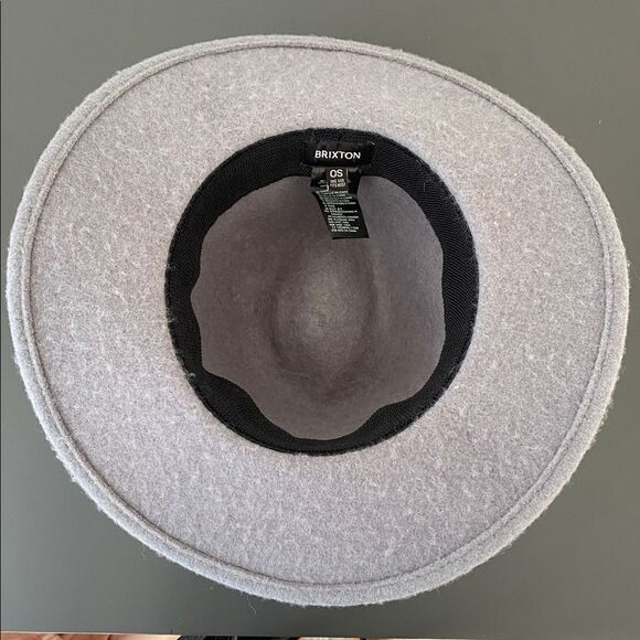 Brixton Women’s Light Gray Wool Felt Fedora with Brown Band OS Western Boho Chic main image 6